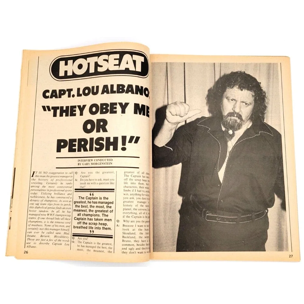 INSIDE WRESTLING APRIL 1981 CAPTAIN‎ LOU ALBANO RIC FLAIR BRUNO SAMMARTINO JR.